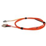 Picture of 2m LC (Male) to SC (Male) OM2 & OS1 Straight Orange Duplex Fiber Mode Conditioning (2x LC 50/125 to SC 50/125 & SC 9/125) Cable