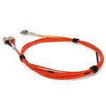 Picture of 4m LC (Male) to SC (Male) Orange OM2 & OS1 Duplex Fiber Mode Conditioning Cable