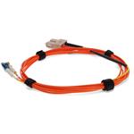 Picture of 1m LC (Male) to SC (Male) OM1 & OS1 Straight Orange Duplex Fiber Mode Conditioning (2x LC 62.5/125 to SC 62.5/125 & SC 9/125) Cable