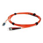 Picture of 3m LC (Male) to ST (Male) Orange OM2 & OS1 Duplex Fiber Mode Conditioning Cable