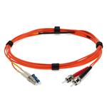 Picture of 3m LC (Male) to ST (Male) Orange OM2 & OS1 Duplex Fiber Mode Conditioning Cable