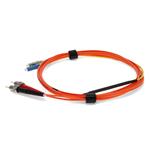 Picture of 9m LC (Male) to ST (Male) OM1 & OS1 Straight Orange Duplex Fiber Mode Conditioning (2x LC 62.5/125 to ST 62.5/125 & ST 9/125) Cable