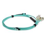 Picture of 1m MPO (Female) to 8xLC (Male) OM4 Straight Aqua Fiber LSZH Fanout Cable