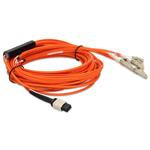 Picture of 1m MPO (Female) to 8xLC (Male) 8-Strand Orange OM1 Fiber Fanout Cable