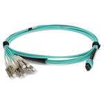 Picture of 3m MPO (Female) to LC (Male) OM4 8-strand Straight Aqua Fiber LSZH Fanout Cable