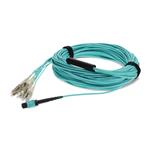 Picture of 40m MPO (Female) to 8xLC (Male) 8-Strand Aqua OM4 Fiber Fanout Cable