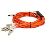 Picture of 5m MPO (Female) to 8xLC (Male) 8-Strand Orange OM1 Fiber Fanout Cable