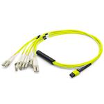Picture of 2m MPO (Female) to 12xLC (Male) 12-Strand Yellow OS2 Duplex OFNR (Riser-Rated) Fiber Fanout Cable