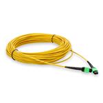 Picture of 20m MPO (Female) to MPO (Female) OS2 12-strand Straight Yellow Fiber LSZH Patch Cable