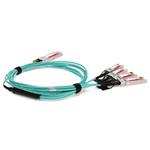 Picture of Cisco® QSFP-4SFP25G-AOC10M to Intel® XXVAOCBL10M Compatible 100GBase-AOC QSFP28/4xSFP28 Active Optical Cable (850nm, MMF, 10m)