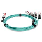 Picture of HP® 721070-B21-1M to Cisco® SFP-10G-AOC1M Compatible 40GBase-AOC QSFP+/4xSFP+ Active Optical Cable (850nm, MMF, 1m)