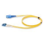 Picture of 50cm LC (Male) to SC (Male) OS2 Straight Yellow Duplex Fiber OFNR (Riser-Rated) Patch Cable