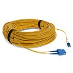 Picture of 100m LC (Male) to SC (Male) OS2 Straight Yellow Duplex Fiber OFNR (Riser-Rated) Patch Cable