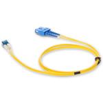 Picture of 10m LC (Male) to SC (Male) OS2 Straight Yellow Duplex Fiber OFNR (Riser-Rated) Patch Cable