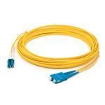 Picture of 12m LC (Male) to SC (Male) OS2 Straight Yellow Duplex Fiber Plenum Patch Cable