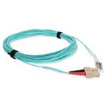 Picture of 1m LC (Male) to SC (Male) OM4 Straight Aqua Duplex Fiber OFNR (Riser-Rated) Patch Cable