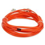 Picture of 1m LC (Male) to SC (Male) OM1 Straight Orange Duplex Fiber OFNR (Riser-Rated) Patch Cable