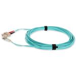 Picture of 2m LC (Male) to SC (Male) OM4 Straight Aqua Duplex Fiber OFNR (Riser-Rated) Patch Cable