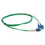 Picture of 3m SC (Male) to LC (Male) OS2 Straight Green Duplex Fiber OFNR (Riser-Rated) Patch Cable