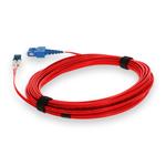 Picture of 3m LC (Male) to SC (Male) Red OS2 Duplex Fiber Plenum-Rated Patch Cable