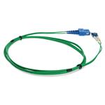 Picture of 5m LC (Male) to SC (Male) OS2 Straight Green Duplex Fiber OFNR (Riser-Rated) Patch Cable