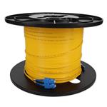 Picture of 70m LC (Male) to SC (Male) OS2 Straight Yellow Duplex Fiber Plenum Patch Cable