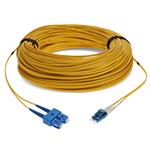 Picture of 79m LC (Male) to SC (Male) OS2 Straight Yellow Duplex Fiber OFNR (Riser-Rated) Patch Cable
