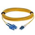 Picture of 9m LC (Male) to SC (Male) OS2 Straight Yellow Duplex Fiber Plenum Patch Cable