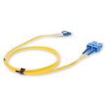 Picture of 1.5m LC (Male) to SC (Male) OS2 Straight Yellow Duplex Fiber OFNR (Riser-Rated) Patch Cable