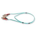 Picture of 1m SC (Male) to SC (Male) OM4 Straight Aqua Duplex Fiber OFNR (Riser-Rated) Patch Cable