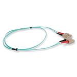 Picture of 1m SC (Male) to SC (Male) OM4 Straight Aqua Duplex Fiber OFNR (Riser-Rated) Patch Cable