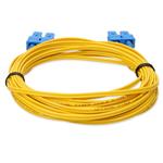 Picture of 1m SC (Male) to SC (Male) OS2 Straight Yellow Duplex Fiber Plenum Patch Cable
