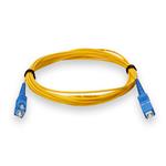 Picture of 1m SC (Male) to SC (Male) OS2 Straight Yellow Simplex Fiber OFNR (Riser-Rated) Patch Cable