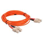 Picture of 2m SC (Male) to SC (Male) Orange OM1 Duplex Fiber OFNR (Riser-Rated) Patch Cable