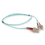 Picture of 3m SC (Male) to SC (Male) OM4 Straight Aqua Duplex Fiber OFNR (Riser-Rated) Patch Cable