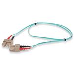 Picture of 5m SC (Male) to SC (Male) OM4 Straight Aqua Duplex Fiber OFNR (Riser-Rated) Patch Cable