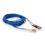 Picture of 3m LC (Male) to ST (Male) OM4 Straight Blue Duplex Fiber OFNR (Riser-Rated) Patch Cable