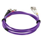 Picture of 3m LC (Male) to ST (Male) OM4 Straight Purple Duplex Fiber OFNR (Riser-Rated) Patch Cable