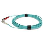 Picture of 3m ST (Male) to LC (Male) OM4 Straight Aqua Duplex Fiber OFNR (Riser-Rated) Patch Cable
