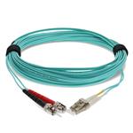 Picture of 3m LC (Male) to ST (Male) OM4 Straight Aqua Duplex Fiber OFNR (Riser-Rated) Patch Cable