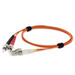 Picture of 3m LC (Male) to ST (Male) OM1 Straight Orange Duplex Fiber Plenum Patch Cable