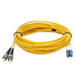 Picture of 3m LC (Male) to ST (Male) Yellow OS2 Duplex Fiber TAA Compliant OFNR (Riser-Rated) Patch Cable