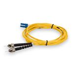 Picture of 3m LC (Male) to ST (Male) OS2 Straight Yellow Duplex Fiber Plenum Patch Cable