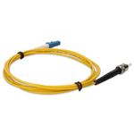 Picture of 3m LC (Male) to ST (Male) OS2 Straight Yellow Simplex Fiber Plenum Patch Cable
