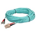 Picture of 50m ST (Male) to SC (Male) OM4 Straight Aqua Duplex Fiber OFNR (Riser-Rated) Patch Cable