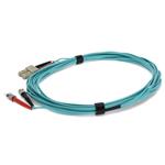 Picture of 5m SC (Male) to ST (Male) Aqua OM3 Duplex Fiber OFNR (Riser-Rated) Patch Cable