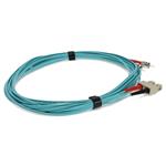 Picture of 5m SC (Male) to ST (Male) OM4 Straight Aqua Duplex Fiber OFNR (Riser-Rated) Patch Cable