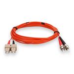 Picture of 5m SC (Male) to ST (Male) Orange OM1 Duplex Fiber OFNR (Riser-Rated) Patch Cable