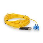 Picture of 7m SC (Male) to ST (Male) OS2 Straight Yellow Duplex Fiber OFNR (Riser-Rated) Patch Cable