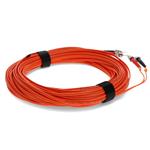 Picture of 20m ST (Male) to ST (Male) Orange OM1 Duplex Fiber OFNR (Riser-Rated) Patch Cable